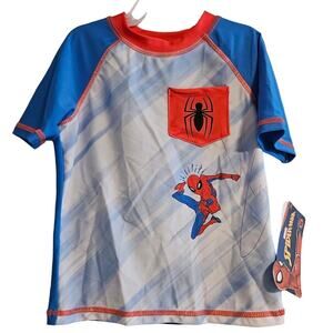 3T Marvel Spider-Man Rash Guard Swim Shirt